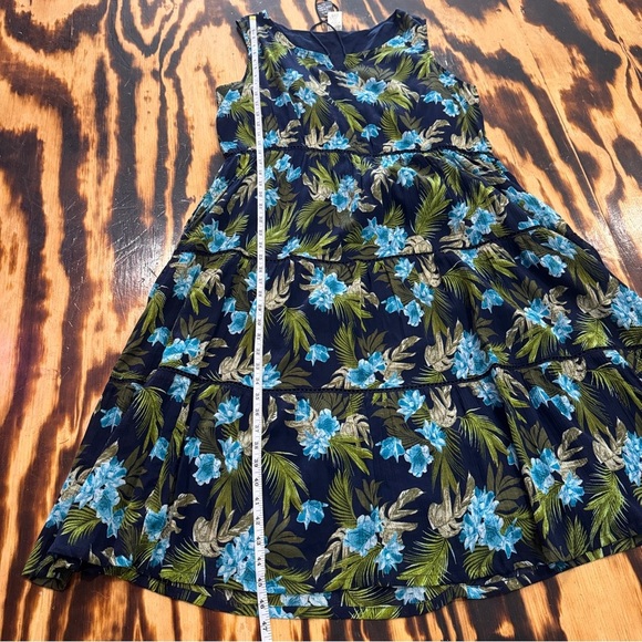 100% Cotton Blair Floral Maxi Dress - Blue, Green size XL - Picture 10 of 10